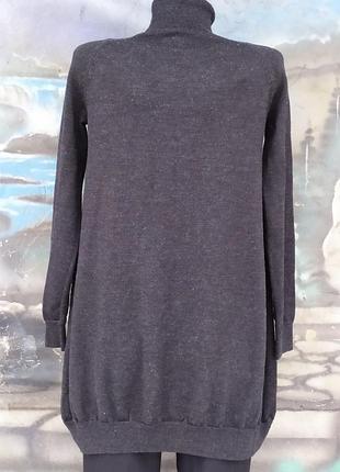 Водолазка туника 100%шерсть боченок бохо