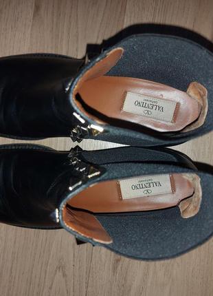 Ботинки челси velentino 37.5 - 38р кожаные оригинал с шипами8 фото