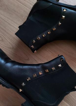 Ботинки челси velentino 37.5 - 38р кожаные оригинал с шипами5 фото