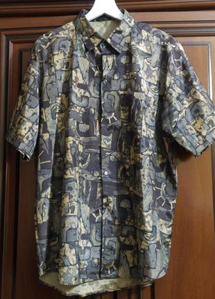 Винтажная рубашка из тайского шелка t.corner.1 фото