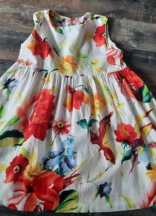 Платье в цветах 4-5лет