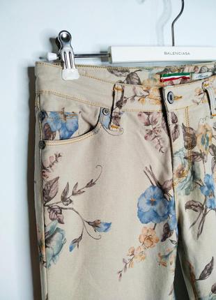 Стрейчивые брюки , цветочный принт3 фото