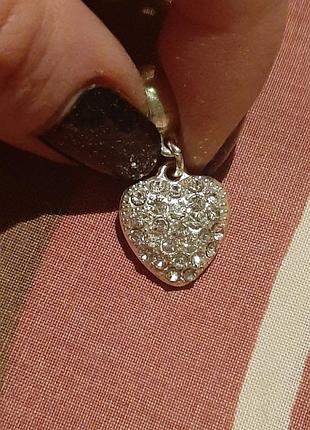 Підвіс сердечко стрази