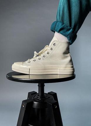 🌹🥰converse x d10r high beige🥰🌹жіночі кеді конверс бежеві, кеди конверс високі бежеві
