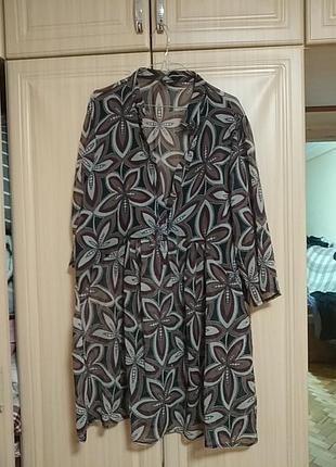 Прозора модна туніка великого розміру