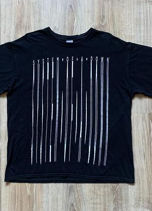 Чоловіча вінтажна бавовняна футболка з принтом system of a down