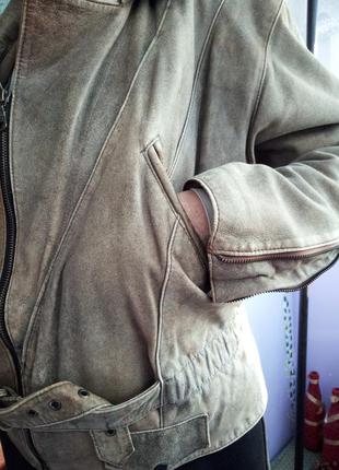 Куртка косуха р 50-52 кожа винтаж2 фото