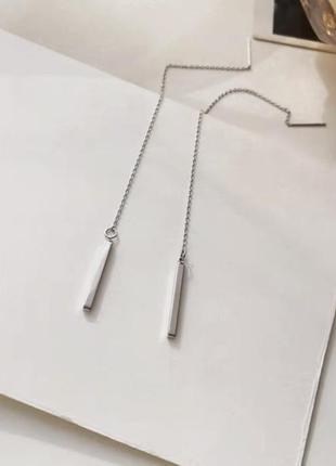 Мінімалістичні сережки-ланцюжки