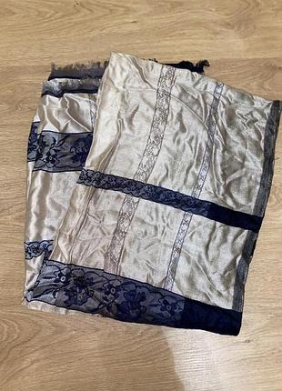 Красивый женский шарф, платок, серый