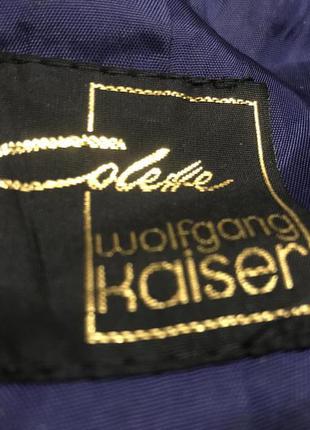 Теплое шерстяное синее пальто colette wolfgang kaiser с искусственным мехом оригинал германия8 фото