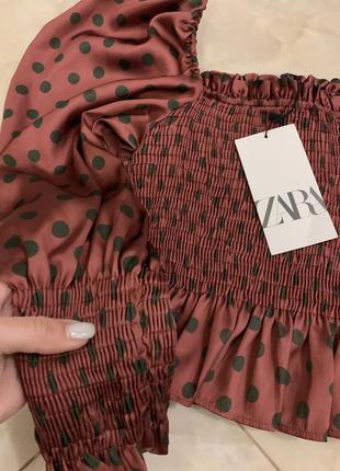Женская блуза топ рубашка zara6 фото