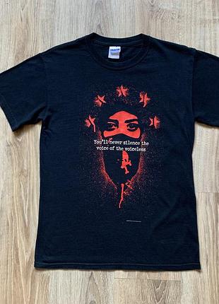 Мужская винтаж хлопковая футболка с принтом rage against the machine 2008