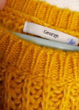 Теплый, яркий желтый свитер george p. l7 фото