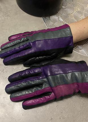 Шикарні жіночі рукавички з натуральної шкіри emporio armani