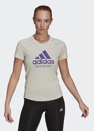 Футболка жіноча для бігу adidas run for the oceans graphic gj6462