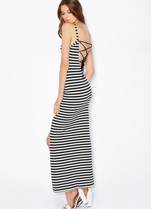 Miss selfridge-трикотажне максі плаття з шнурівкою! р-36