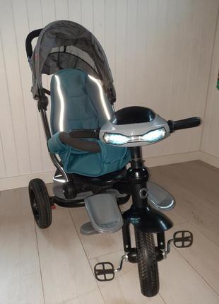 Велосипед коляска дитячий триколісний azimut crosser t-350 eco air