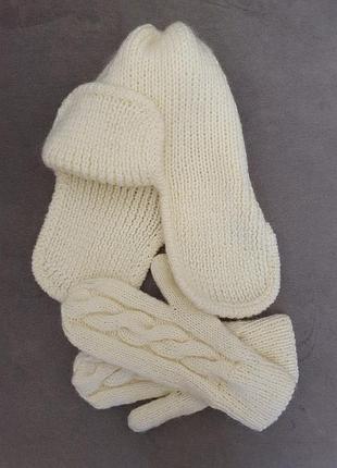 Комплект шапка-вушанка і рукавиці