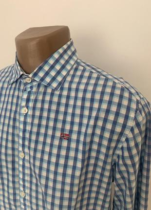 Рубашка napapijri мужская сорочка в клетку2 фото