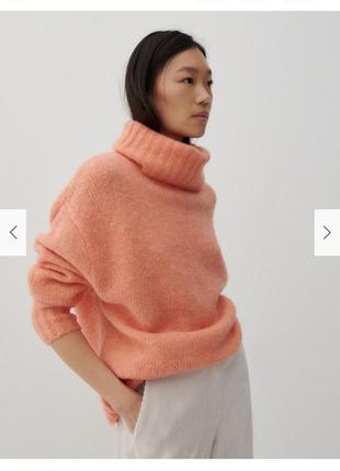 Новый женский тёплый свитер из новой коллекции reserved, персикового цвета, размер l оверсайз