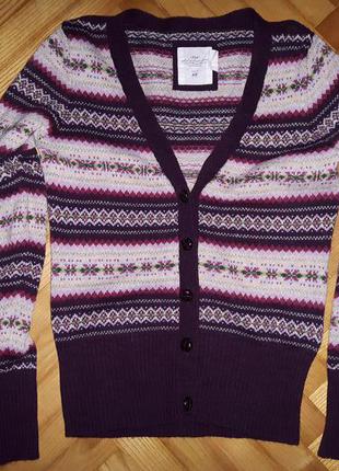 Теплий кардиган з візерунком від logg h&m! p.-m