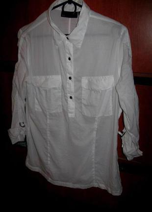 Сорочка з кишенями біла
