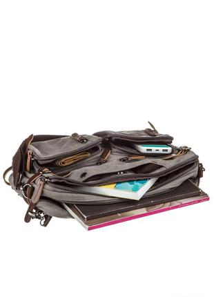 Сумка текстильная серая 4