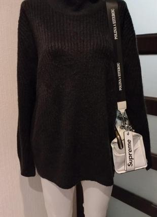 Мягусенький тёплый чёрный свитер кофта джемпер2 фото