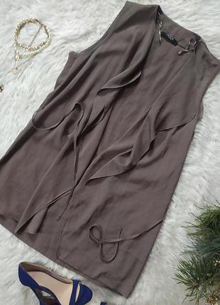 Шифоновый жилет накидка цвета хаки размер s m l бренда george