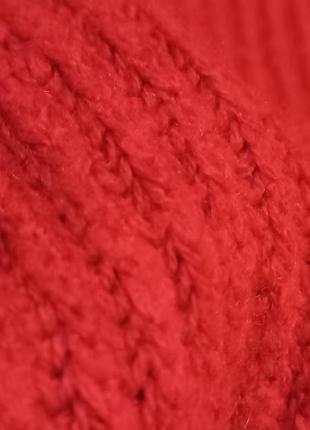 Свободный красный джемпер свитер кофта5 фото