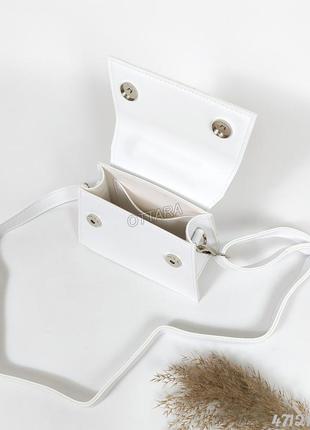 Біла сумочка клатч, міні сумочка жіноча біла