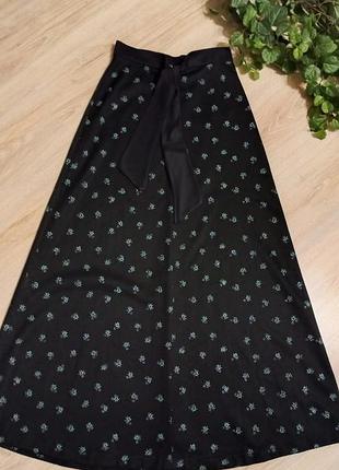 Шикарная лёгкая юбка трапеция макси