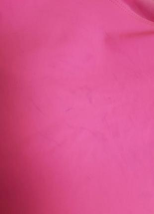 Уценка! слитный яркий розовый купальник с надписью