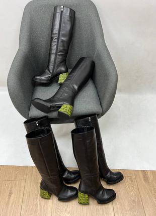 Дизайнерські чоботи maria 💕 шкіра натуральна осннь зима1 фото