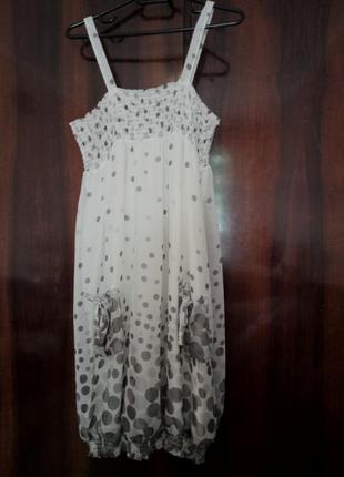 Сарафан шифоновый в горохи