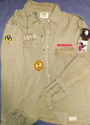 Мужская рубашка в стиле милитари.