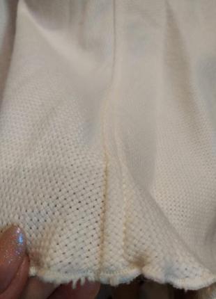 Натуральная шерсть тёплая белая юбка5 фото