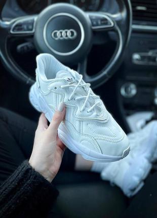 Кроссовки ad1das ozweego white leather✨4 фото