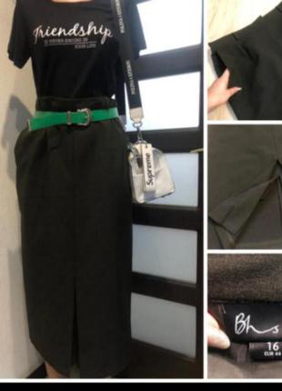 Теплая стильная юбка макси