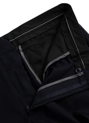Тёмно-синие слегка зауженные брюки4 фото