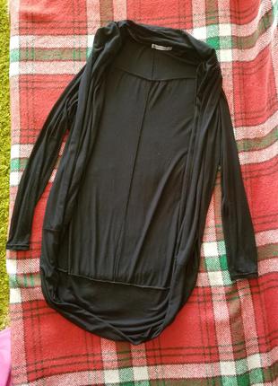 Подовжений чорний кардиган сведр