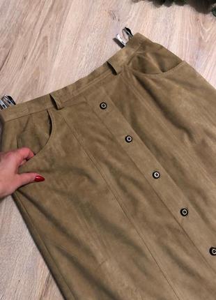 Легкая стильная прямая юбка1 фото