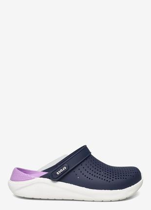 Сабо крокс лайтрайд клог  crocs literide clog navy/orchid4 фото