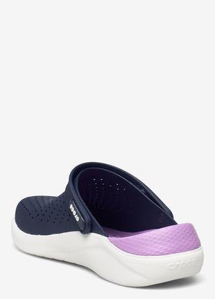 Сабо крокс лайтрайд клог  crocs literide clog navy/orchid5 фото