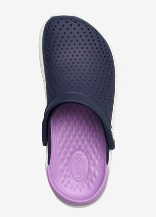 Сабо крокс лайтрайд клог  crocs literide clog navy/orchid6 фото