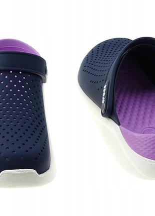 Сабо крокс лайтрайд клог  crocs literide clog navy/orchid7 фото