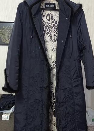 Зимнее пальто с норкой