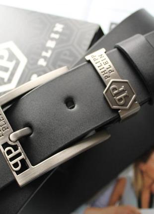 Мужской ремень  черный в коробке