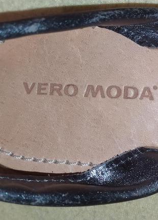 Кожаные босоножки-менорки от vero moda6 фото