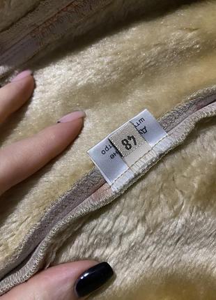 Нарядная дубленка с мехом rutas style, 48 р, искусственный мех🧥4 фото